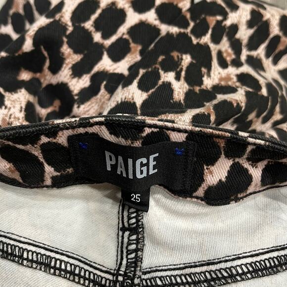 PAIGE Colette Flared Leopard-Print Cropped Jeans - Picture 6 of 6